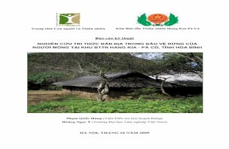 Báo cáo kỹ thuật - PanNature · tác động lên tài nguyên tại Khu bảo tồn thiên nhiên Hang Kia – Pà Cò, huyện Mai Châu, tỉnh Hòa Bình, do Trung tâm