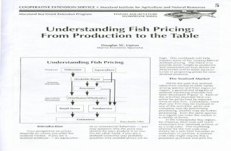 Understanding Fish Pricing: From Production to the Table · in a region can enter the market in a variety of forms. In the Chesapeake Bay region, for instance, blue crab will reach