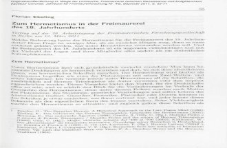 Zum Hermetismus in der Freimaurerei des 18. Jahrhundertsarchiv.ub.uni-heidelberg.de/propylaeumdok/2062/1/Ebeling_Zum... · ausdrücklich auf Hermes Trismegistos als Autor verweisen
