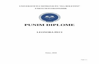 PUNIM DIPLOME - umib.netumib.net/wp-content/uploads/2019/04/Leonora-Peci_2018-1.pdf · Punimi i temës së diplomës kërkon mund dhe përkushtim të madh i cili nuk mund të realizohej