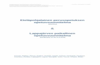 Eteläpohjalainen perusopetuksen opetussuunnitelma opetussuunnitelma 1.8... · eteläpohjalainen OPS luku 8). • Oppilashuoltoa ja kodin ja koulun yhteistyötä käsittelevien osuuksien