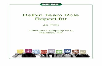 Belbin Team Role Report for - jambarteambuilding.com · spread of Team Roles whilst others may have one or two very high and very low Team Roles. An An individual does not necessarily
