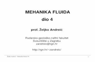 MEHANIKA FLUIDA dio 4 - rudar.rgn.hrrudar.rgn.hr/~zandreic/studenti/fluidi/mf_p4.pdf · Željko Andrei ć – Mehanika fluida: P4 41 Ravnoteža čestice fluida okomito na strujnicu