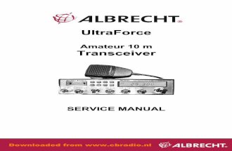 Service Manual Albrecht UltraForce () · UltraForce, AE 5800 and AE 485 S Conversion Board / Programmierplatine MODE CON1 CON2 CON3 CON4 REMARKS / Bemerkungen Only/Nur 10m yes/ ja