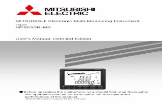 MITSUBISHI Electronic Multi-Measuring Instrument · Check on your delivery Check the following point as soon as you receive Mitsubishi Electronic Multi-Measuring Instrument .