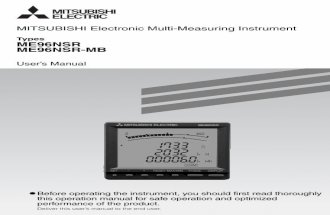 MITSUBISHI Electronic Multi-Measuring Instrumentsuport.siriustrading.ro/02.DocArh/08.LVS/07.Power meters/02.Manuale... · 2 Check the following as soon as you receive Mitsubishi Electronic