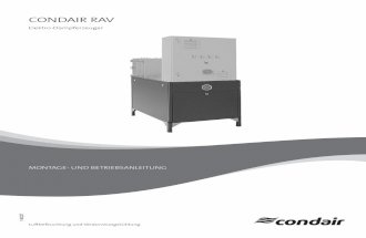 CONDAIR RAV · 4 1 Einleitung Wir danken Ihnen, dass Sie sich für den . Elektro-Dampferzeuger Condair RAV . entschieden haben. Die Elektro-Dampferzeuger Condair RAV - im folgenden