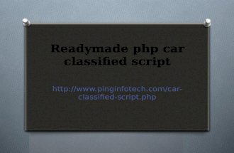 Readymade php car classified script