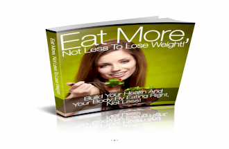 Eat More, Not Less to Lose Weight