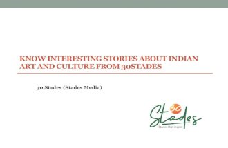 Know Interesting Stories About Indian Art and Culture from 30Stades