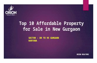 Top 10 Property For Sale In New Gurgaon