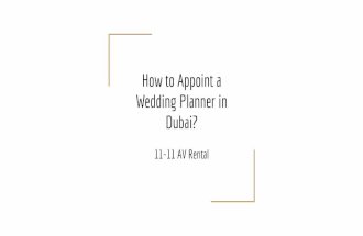 How to Appoint a Wedding Planner in Dubai?