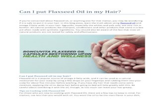 Can I put Flaxseed Oil in my Hair?