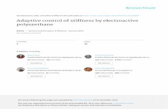 Adaptive control of stiffness by electroactive polyurethane