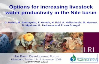 Options for increasing livestock water productivity in the Nile basin