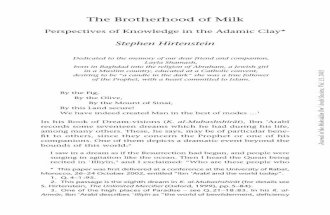 The Brotherhood of Milk: perspectives of knowledge in the Adamic clay
