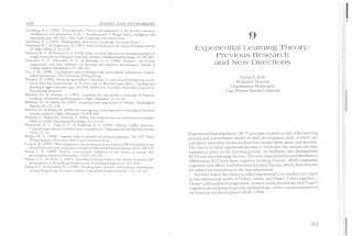 Experiential learning theory: Previous research and new directions