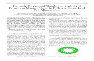 Dynamic Design and Simulation Analysis of Permanent Magnet Motor in Different Scenario of Fed Alimentation