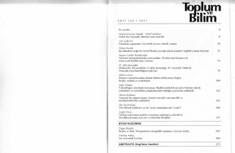 Toplum ve Bilim dergisi, Biyopolitika/Biyoiktidar dosyası 2011 Kış