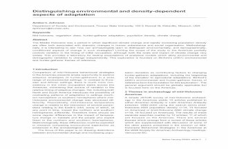 Distinguishing environmental and density-dependent aspects of adaptation
