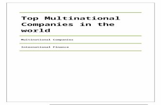Multinational Companies in the World
