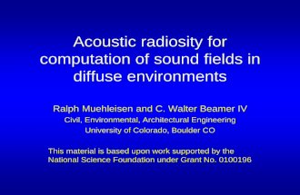 Acoustic radiosity for computation of sound fields in diffuse environments