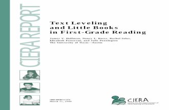 Text leveling and “little books” in first-grade reading