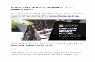 How to choose a legal advisor for your divorce case?