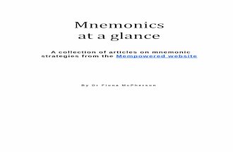Mnemonics at a glance