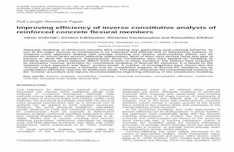 Improving efficiency of inverse constitutive analysis of reinforced concrete flexural members
