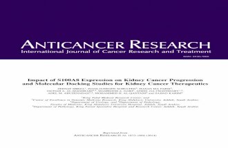 Impact of S100A8 Expression on Kidney Cancer Progression and Molecular Docking Studies for Kidney Cancer Therapeutics