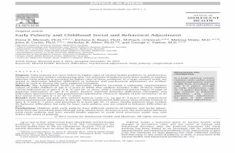 Early Puberty and Childhood Social and Behavioral Adjustment