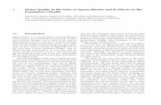 Water Quality in the State of Agua  scalientes and its Effects on the  Population’s Health