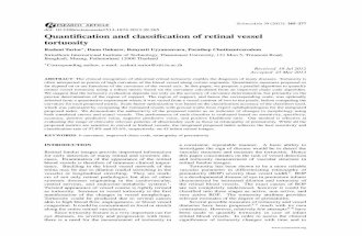 Quantification and classification of retinal vessel tortuosity