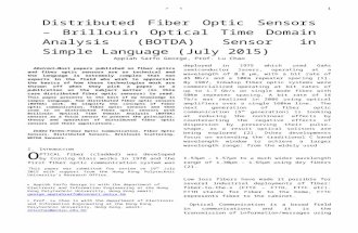 Distributed Fiber Optic Sensors (BOTDA) In simple language