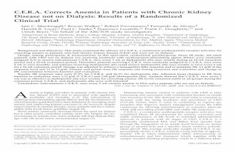 C.E.R.A. Corrects Anemia in Patients with Chronic Kidney Disease not on Dialysis: Results of a Randomized Clinical Trial