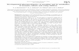 Developmental pharmacokinetics of morphine and its metabolites in neonates, infants and young children