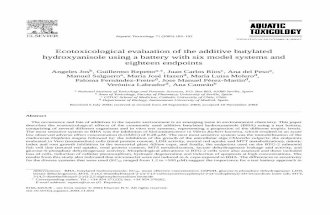 Ecotoxicological evaluation of the additive butylated hydroxyanisole using a battery with six model systems and eighteen endpoints