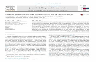 Spinodal decomposition and precipitation in Cu–Cr nanocomposite