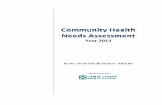 Edwin Shaw Rehabilitation Institute, Akron General Health System Community Health Needs Assessment