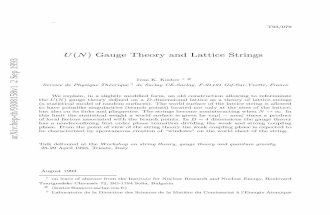 U(N) gauge theory and lattice strings