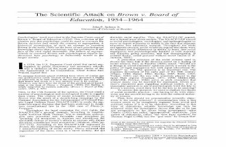 The Scientific Attack on Brown v. Board of Education, 1954-1964