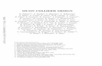 Muon collider design