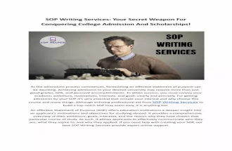 SOP Writing Services: Your Secret Weapon For Conquering College Admission And Scholarships!