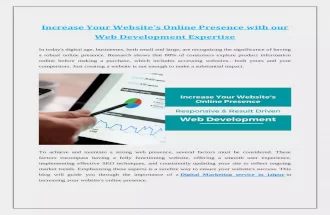 Increase Your Website’s Online Presence with our Web Development Expertise