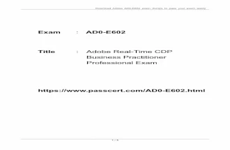 Adobe Real-Time CDP AD0-E602 Dumps.pdf
