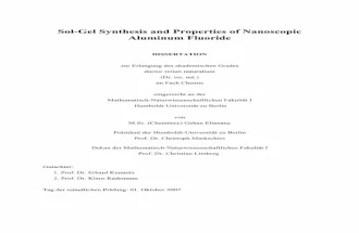 Sol-Gel Synthesis and Properties of Nanoscopic Aluminum Fluoride