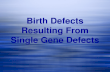 Birth Defects Resulting From Single Gene Defects.