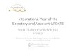 International Year of the Secretary and Assistant International Year of the Secretary and Assistant