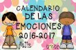 CALENDARIO DE LAS EMOCIONES 2016-2017 2016-08-21آ  OCTUBRE LUNES MARTES MIأ‰RCOLES JUEVES VIERNES SأپBADO